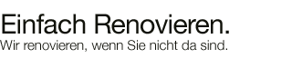 Überschrift Renovieren